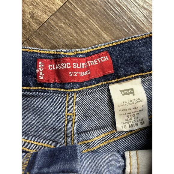 Vntg Levi’s 512 Slim Taper Womens Jeans Size 10 Mis Dark Wash‎ Denim Made in USA - Picture 5 of 7